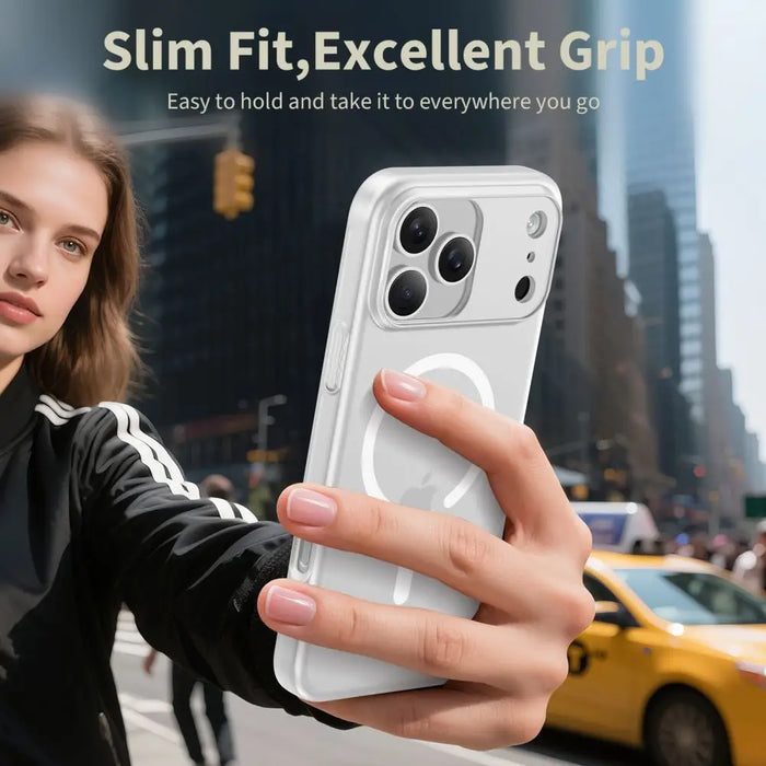 Tech-Protect MagSlim MagSafe Case for iPhone 17 Pro - Matte White - Cell phone cases and covers<<<HurtelXML