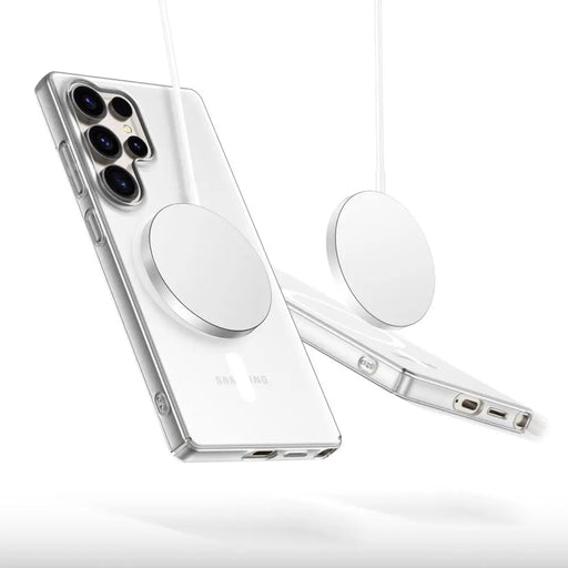 Tech-Protect MagSlim MagSafe Case for Samsung Galaxy S25 Ultra - Clear - Cell phone cases and covers<<<HurtelXML