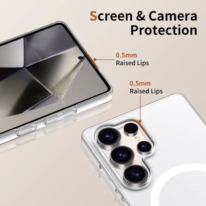Tech-Protect MagSlim MagSafe Case for Samsung Galaxy S25 Ultra - Clear - Cell phone cases and covers<<<HurtelXML