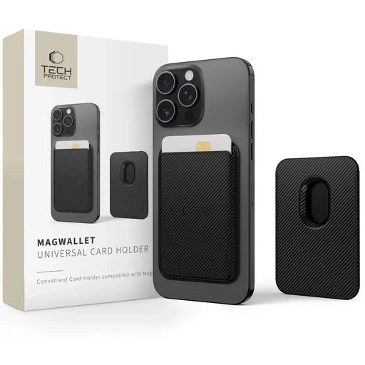 Tech-Protect MagWallet Magsafe Case with Universal Magnetic Card or Document Holder - Black - Cell phone cases