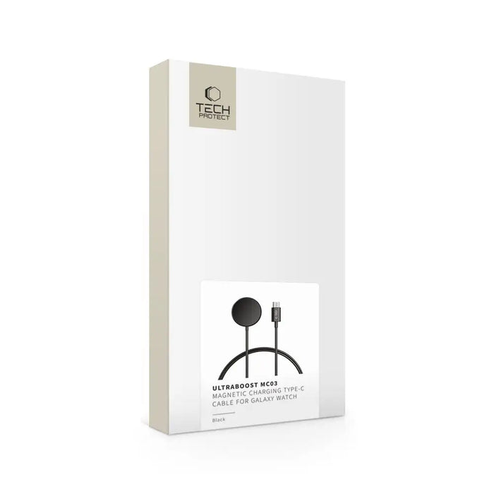 Tech-Protect MC03 UltraBoost Inductive Charger for Samsung Galaxy Watch USB-C 100cm - Black - Cell phone USB