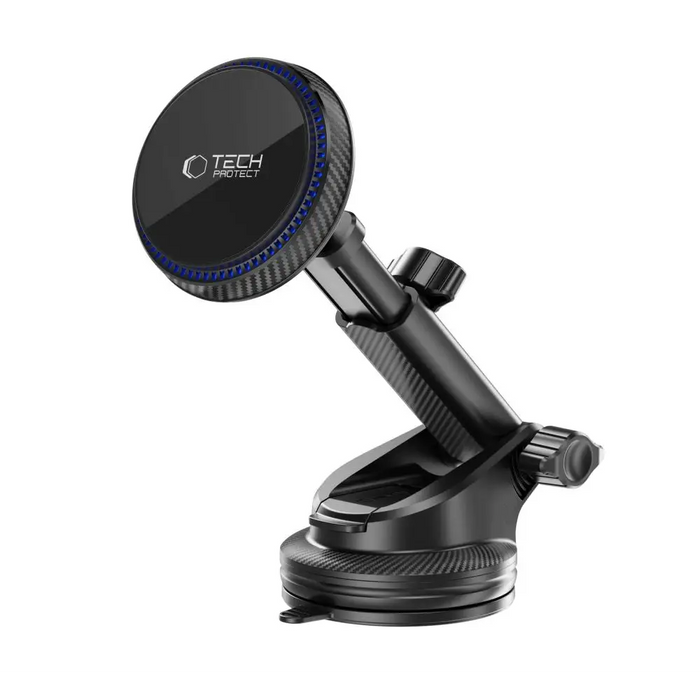 Tech-Protect MM15W-V4 Magnetic MagSafe 15W Car Holder for Cockpit / Windshield / Air Vent - Black - Cell phone