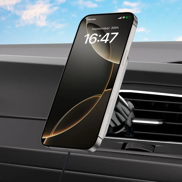 Tech-Protect MM15W-V9 Car Holder with MagSafe for Dashboard and Air Vent 15W - Black - Cell phone holders<<<HurtelXML