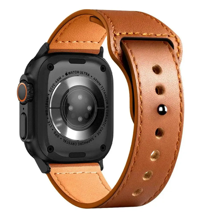 Tech-Protect Naturalfit Strap for Apple Watch 4 / 5 / 6 / 7 / 8 / 9 / SE / Ultra 1 / 2 (42 / 44 / 45 / 49 mm) - Brown