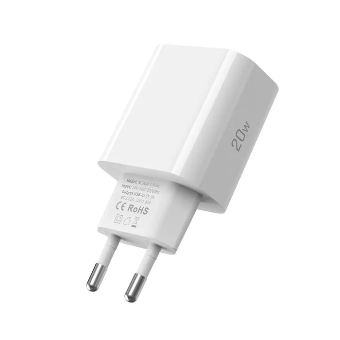 Tech-Protect NC20W wall charger USB-C port - white - Cell phone USB charger<<<HurtelXML