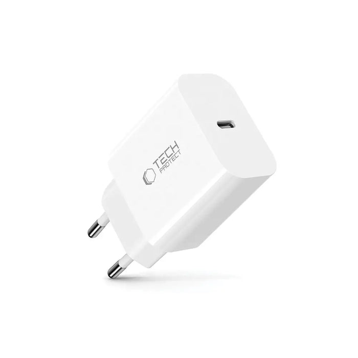 Tech-Protect NC20W wall charger USB-C port - white - Cell phone USB charger<<<HurtelXML