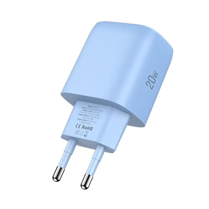 Tech-Protect NCA20 PD 20W QC3.0 USB-A / USB-C Wall Charger - Blue - Cell phone USB charger<<<HurtelXML
