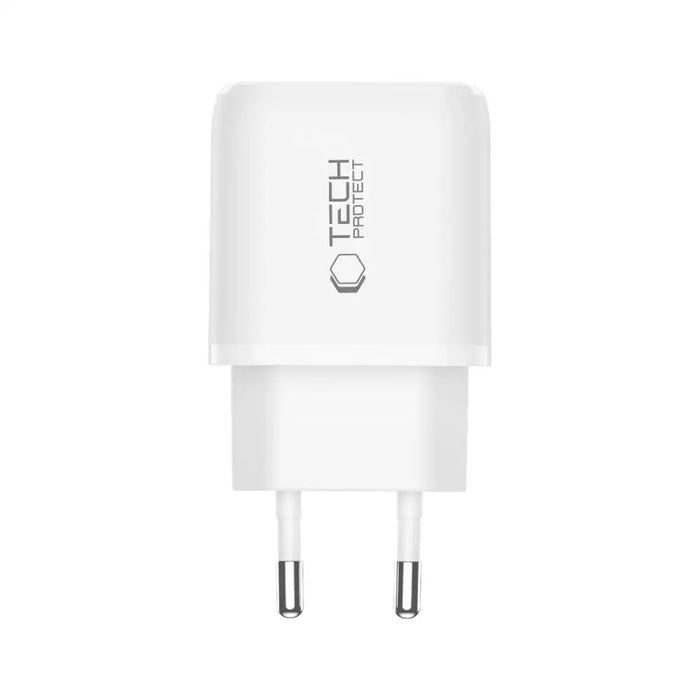 Tech-Protect NCA20 PD 20W QC3.0 USB-A / USB-C Wall Charger - White - Cell phone USB charger<<<HurtelXML