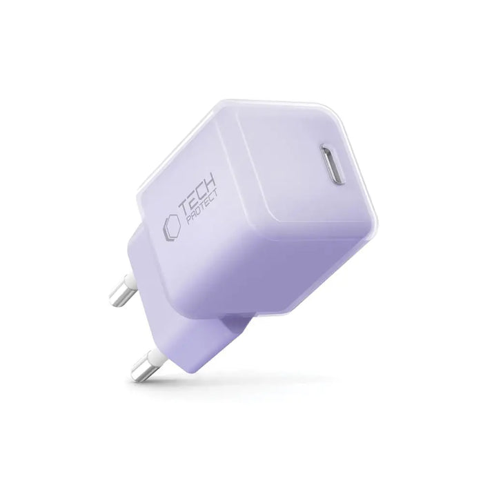 Tech-Protect NCM25 USB-C PD 25W Wall Charger - Purple - Cell phone USB charger<<<HurtelXML