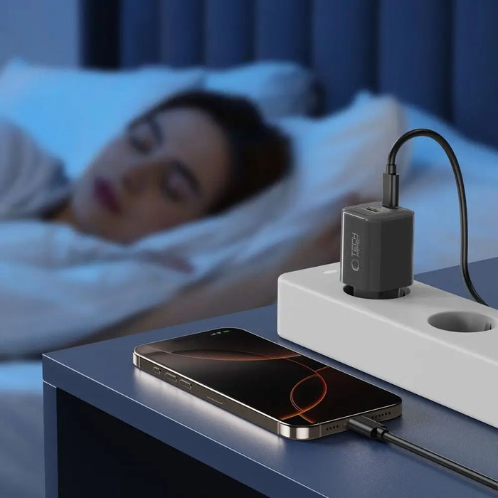 Tech-Protect NCM33W 2-port PD33W/QC3.0 wall charger - black - Cell phone USB charger<<<HurtelXML