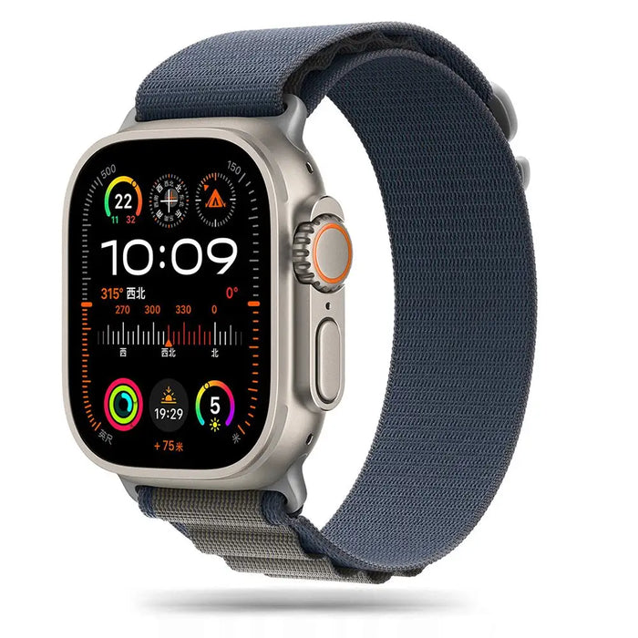Tech-Protect Nylon Pro Strap for Apple Watch 4 / 5 / 6 / 7 / 8 / 9 / SE / Ultra 1 / 2 (42/44/45/49 mm) - Blue-Gray