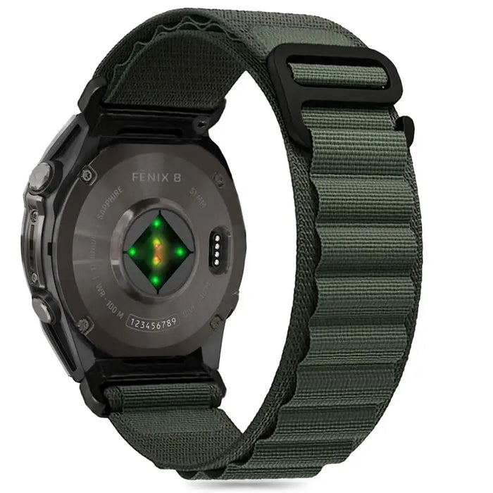 Tech-Protect Nylon Pro Strap for Garmin Fenix 5 / 6 / 6 Pro / 7 / 8 (47MM) - Green - Smartwatch straps