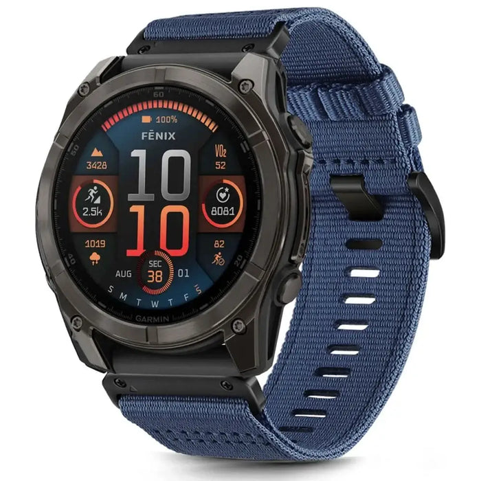 Tech-Protect Nylon Strap for Garmin Fenix 5X / 5X PLUS / 6X / 6X PRO / 7X / 8 (51 mm) - Blue - Other cell phone