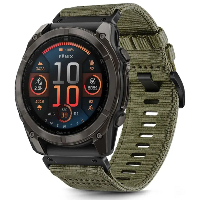 Tech-Protect Nylon strap for Garmin Fenix 5X / 5X PLUS / 6X / 6X PRO / 7X / 8 (51 mm) - green - Other cell phone