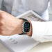 Tech-Protect Nylon Stripe for Apple Watch 6/7/8/9/10/SE/Ultra 1/2 (44/45/46/49 MM) - Black & Orange - Smartwatch straps