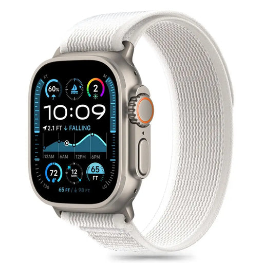 Tech-Protect Nylon Stripe Strap for Apple Watch 6 / 7 / 8 / 9 / 10 / SE / Ultra 1 / 2 (44 / 45 / 46 / 49 MM) - Gray