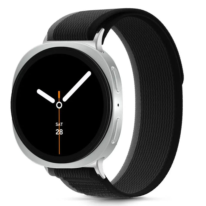 Tech-Protect Nylon Stripe Strap for Samsung Galaxy Watch 40/44/46 mm - Black and Orange - Other cell phone