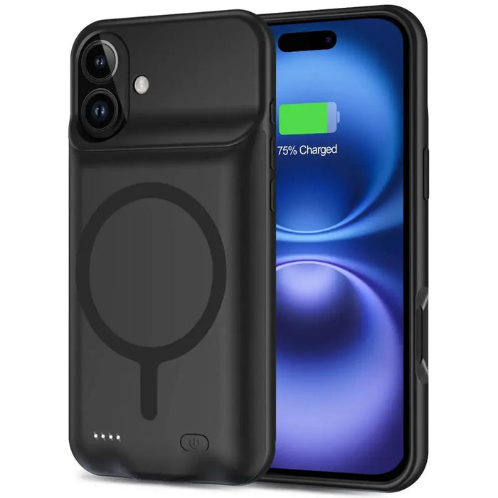 Tech-Protect PowerCase MagSafe Case with 7000mAh Powerbank for iPhone 16 - Black - Cell phone cases