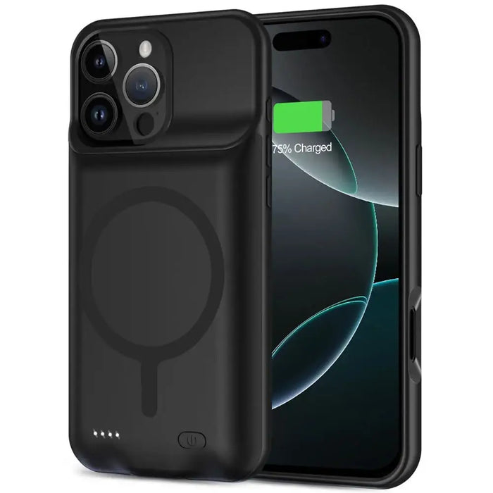 Tech-Protect PowerCase MagSafe Case with 7000mAh Powerbank for iPhone 16 Pro - Black - Cell phone cases