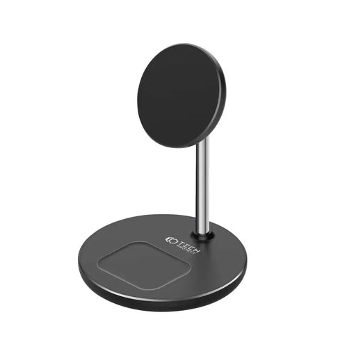 Tech-Protect QI15W-A21 MagSafe 15W inductive charger with 2in1 smartphone/headphone stand - black - Cell phone USB