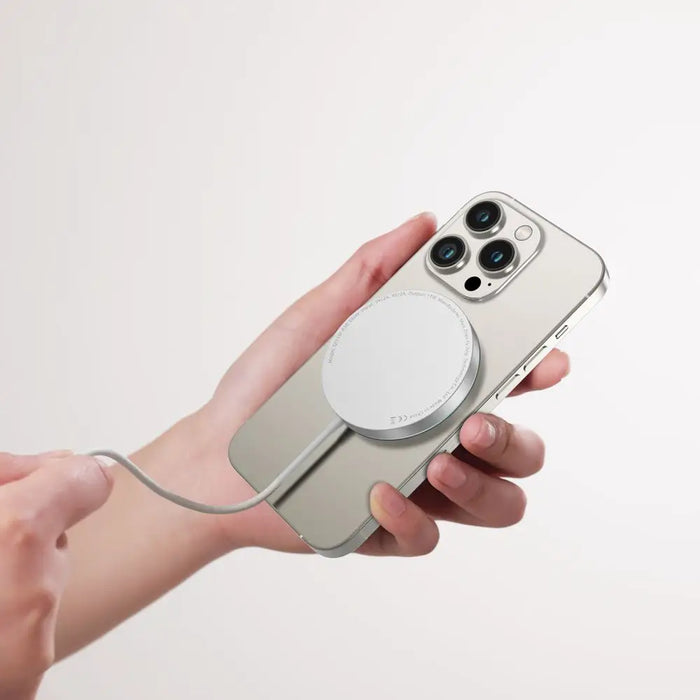 Tech-Protect QI15W-A30 MagSafe Inductive Charger with USB-C Cable - Silver - Cell phone USB charger<<<HurtelXML