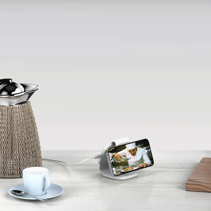 Tech-Protect QI15W-A32 3-in-1 Inductive Charger with MagSafe for Smartphone / Apple Watch / AirPods - Gray - Cell phone