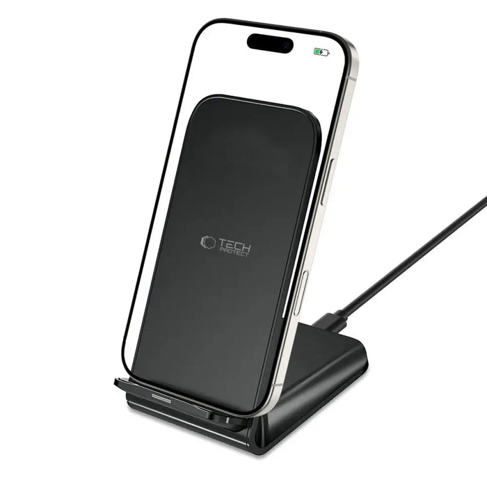 Tech-Protect QI15W-S2 inductive charger 15W in the form of a stand - black - Cell phone USB charger<<<HurtelXML