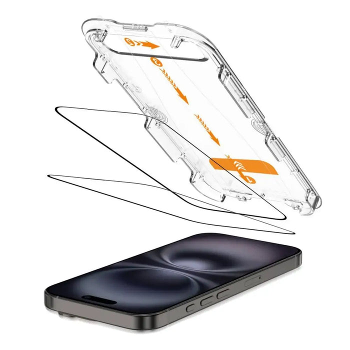 Tech-Protect Quick Set+ Tempered Glass 2-pack for iPhone 15 / 16 - Cell phone tempered glass<<<HurtelXML