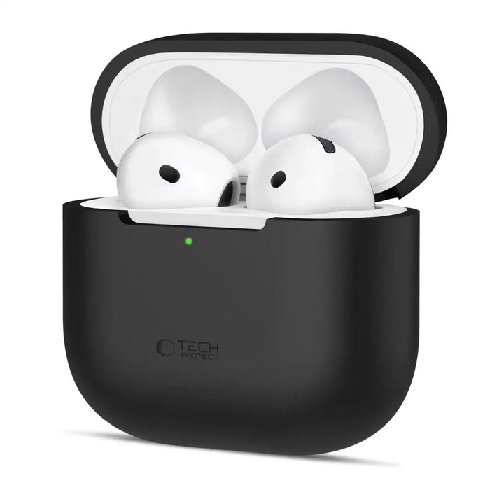 Tech-Protect Silicone Case for Apple AirPods 4 - Black - Cell phone cases and covers<<<HurtelXML