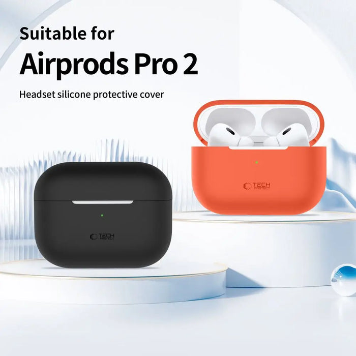 Tech-Protect Silicone Case for Apple AirPods Pro 1 / 2 - Orange - Cell phone cases and covers<<<HurtelXML