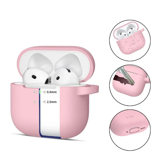 Tech-Protect Silicone Hook Case for AirPods 4 - Pink - Cell phone cases and covers<<<HurtelXML