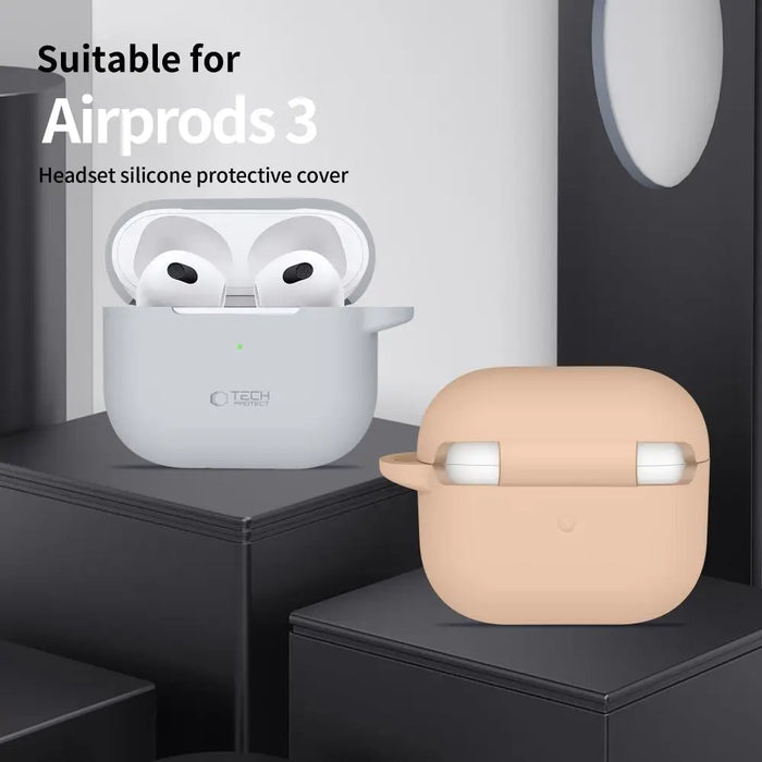 Tech-Protect Silicone Hook Case for Apple AirPods 3 - Gray - Cell phone cases and covers<<<HurtelXML