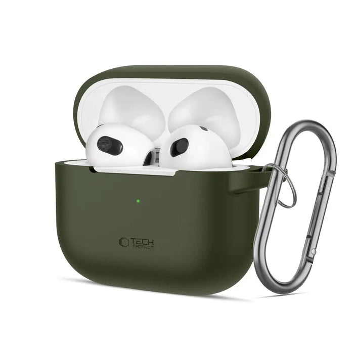 Tech-Protect Silicone Hook Case for Apple AirPods 3 - Green - Cell phone cases and covers<<<HurtelXML