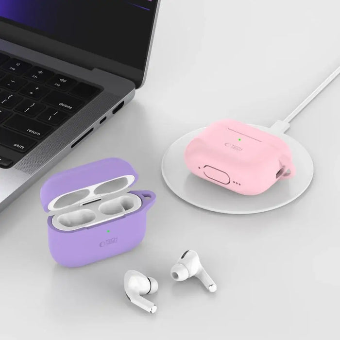 Tech-Protect Silicone Hook Case for Apple AirPods Pro 1 / 2 - Gray - Cell phone cases and covers<<<HurtelXML