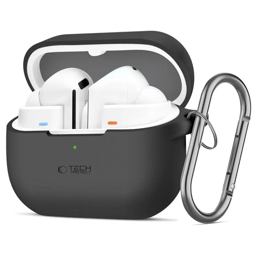 Tech-Protect Silicone Hook Case for Samsung Galaxy Buds 3 / 3 Pro - Black - Cell phone cases and covers<<<HurtelXML