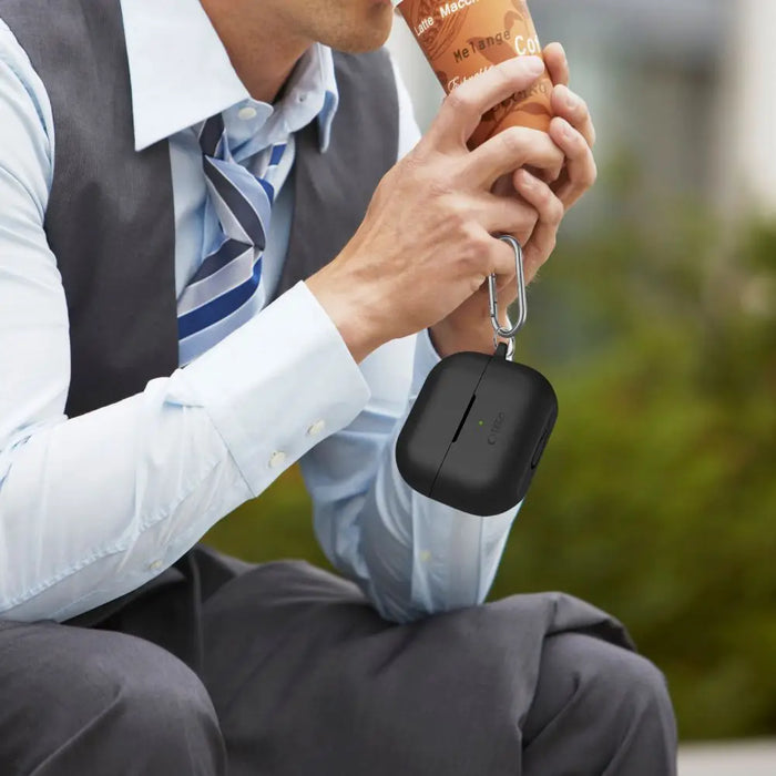 Tech-Protect Silicone Hook Case for Samsung Galaxy Buds 3 / 3 Pro - Black - Cell phone cases and covers<<<HurtelXML