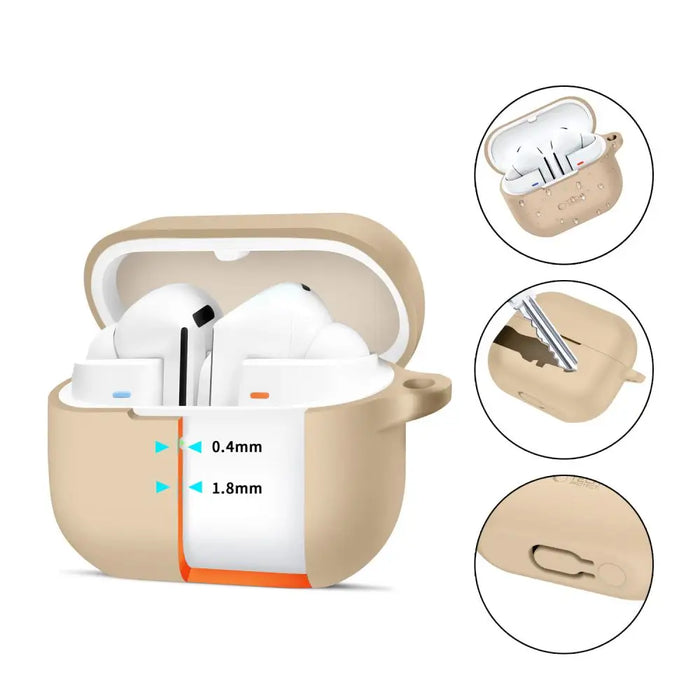 Tech-Protect Silicone Hook Case for Samsung Galaxy Buds 3 / 3 Pro - Brown - Cell phone cases and covers<<<HurtelXML