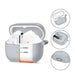 Tech-Protect Silicone Hook Case for Samsung Galaxy Buds 3 / 3 Pro - Gray - Cell phone cases and covers<<<HurtelXML