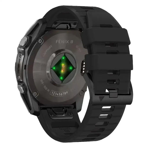Tech-Protect Silicone Line Strap for Garmin Fenix 5X / 5X Plus / 6X / 6X Pro / 7X / 8 (51 mm) - Black - Smartwatch