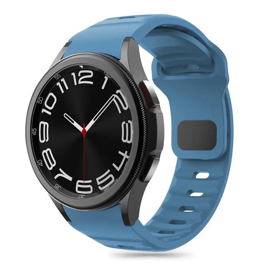 Tech-Protect Silicone Line Strap for Samsung Galaxy Watch 4 / 5 / 5 Pro / 6 / 7 / FE - Blue - Other cell phone