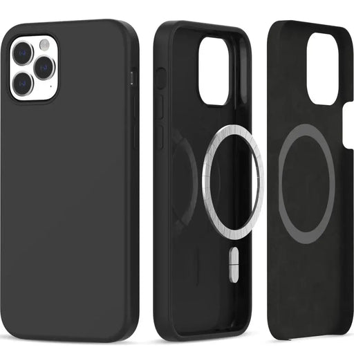 Tech-Protect Silicone MagSafe Case for iPhone 12 / 12 Pro - Black - Cell phone cases and covers<<<HurtelXML