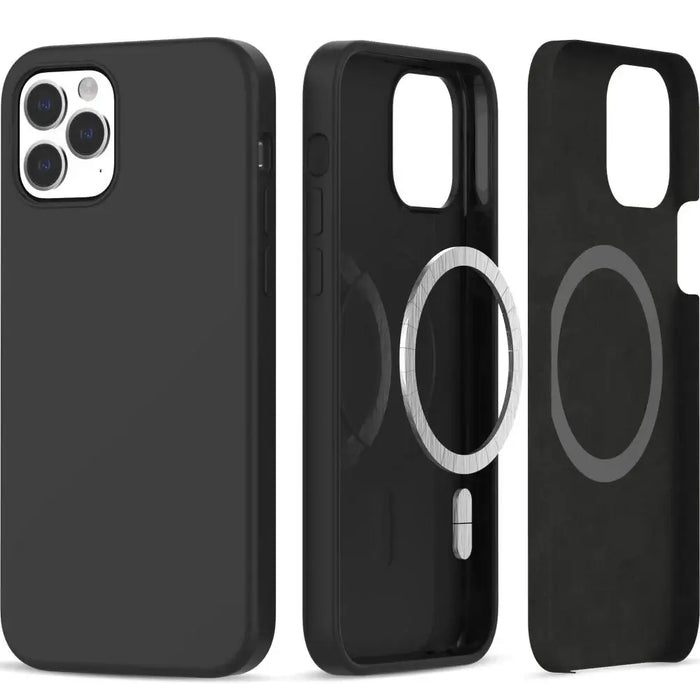 Tech-Protect Silicone MagSafe Case for iPhone 12 / 12 Pro - Black - Cell phone cases and covers<<<HurtelXML