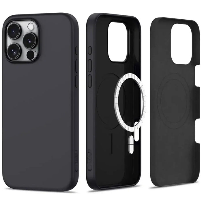 Tech-Protect Silicone MagSafe Case for iPhone 16 Pro Max - Black - Cell phone cases and covers<<<HurtelXML