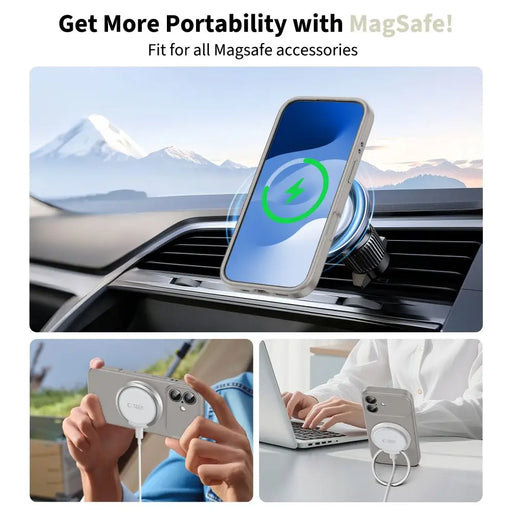 Tech-Protect Silicone MagSafe Case for iPhone 17 - Gray - Cell phone cases and covers<<<HurtelXML