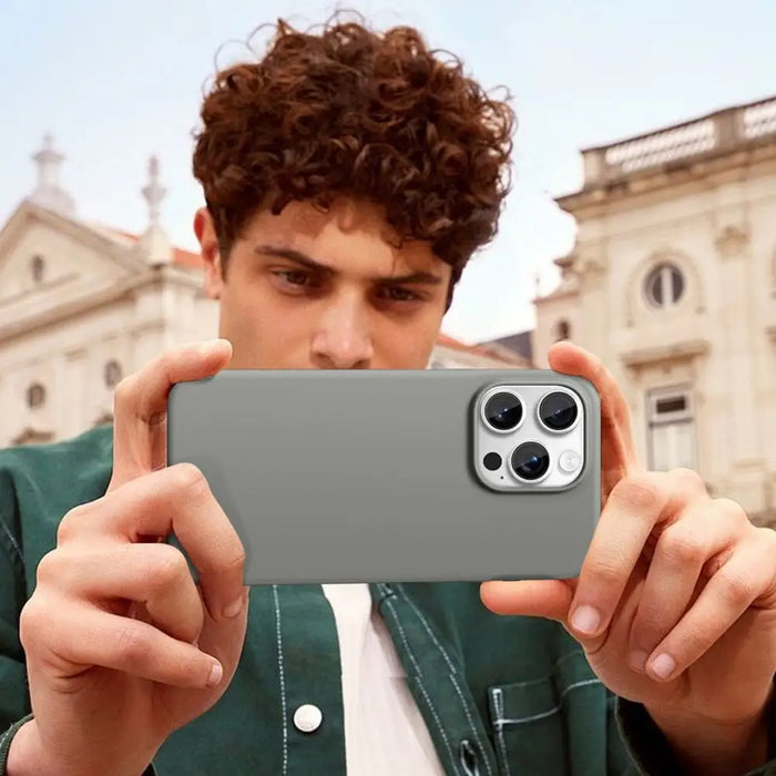 Tech-Protect Silicone MagSafe iPhone 16 Pro Case - Gray - Cell phone cases and covers<<<HurtelXML