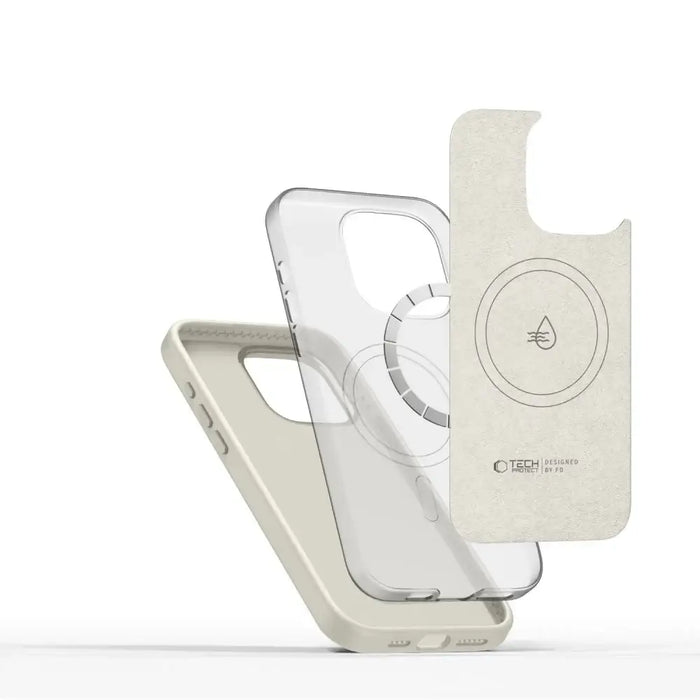 Tech-Protect Silicone PU Case MagSafe for iPhone 15 Pro - Beige - Cell phone cases and covers<<<HurtelXML