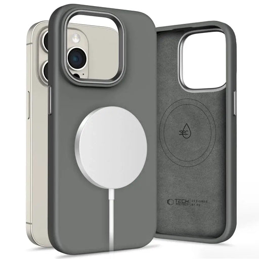 Tech-Protect Silicone PU Case MagSafe for iPhone 15 Pro - Gray - Cell phone cases and covers<<<HurtelXML