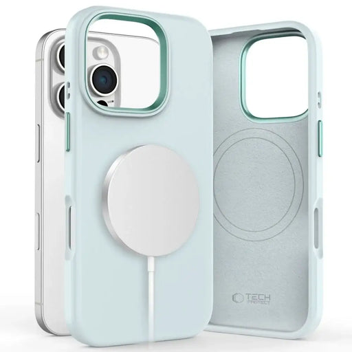 Tech-Protect Silicone PU MagSafe Case for iPhone 16 Pro Max - Blue - Cell phone cases and covers<<<HurtelXML