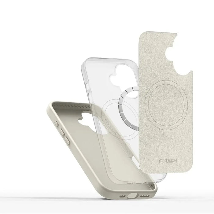 Tech-Protect Silicone PU MagSafe iPhone 16 Case - Beige - Cell phone cases and covers<<<HurtelXML