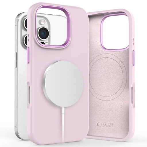 Tech-Protect Silicone PU MagSafe iPhone 16 Pro Case - Pink - Cell phone cases and covers<<<HurtelXML
